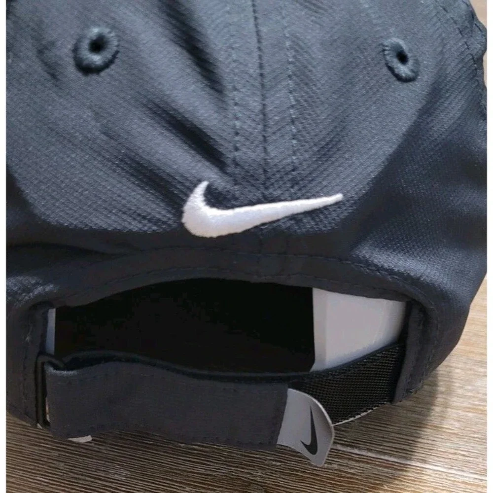Nike Strapback Hat Youth Size 4-7 Gray Adjustable Swoosh Logo Solid Cap Child